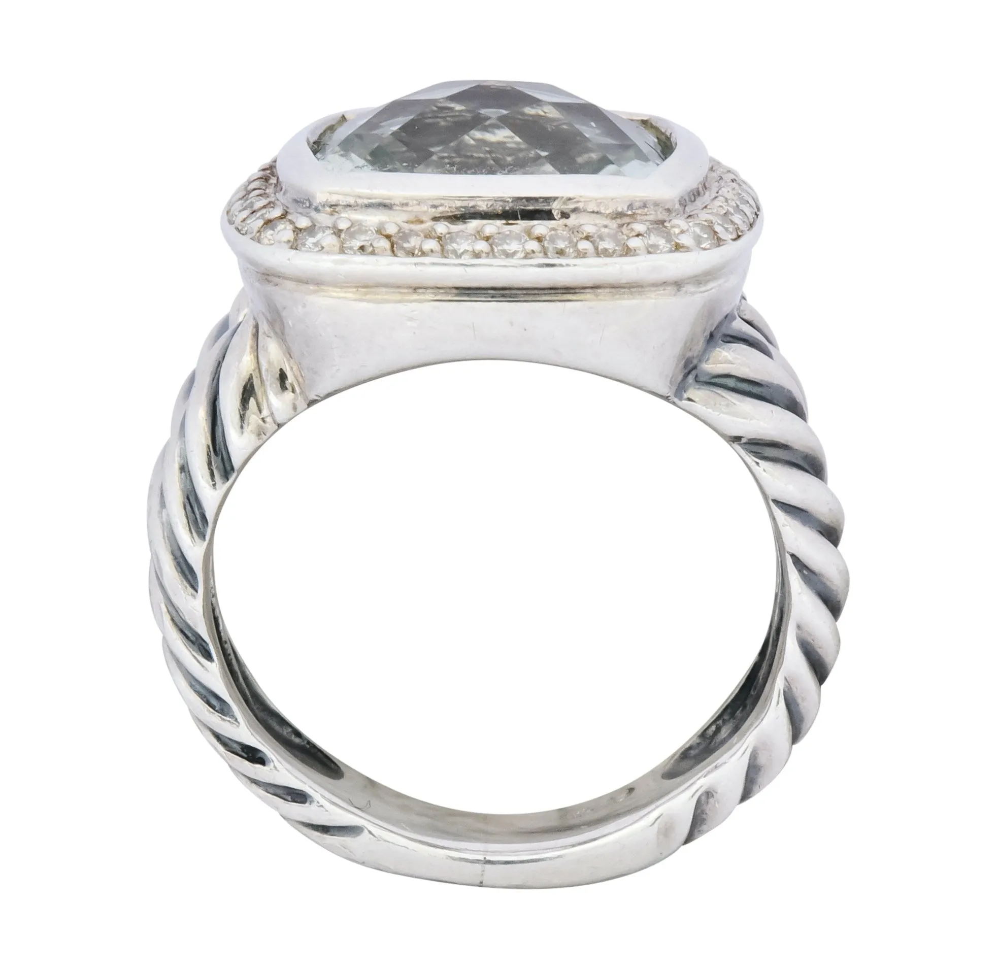 David Yurman Prasiolite Diamond Sterling Silver Albion Ring