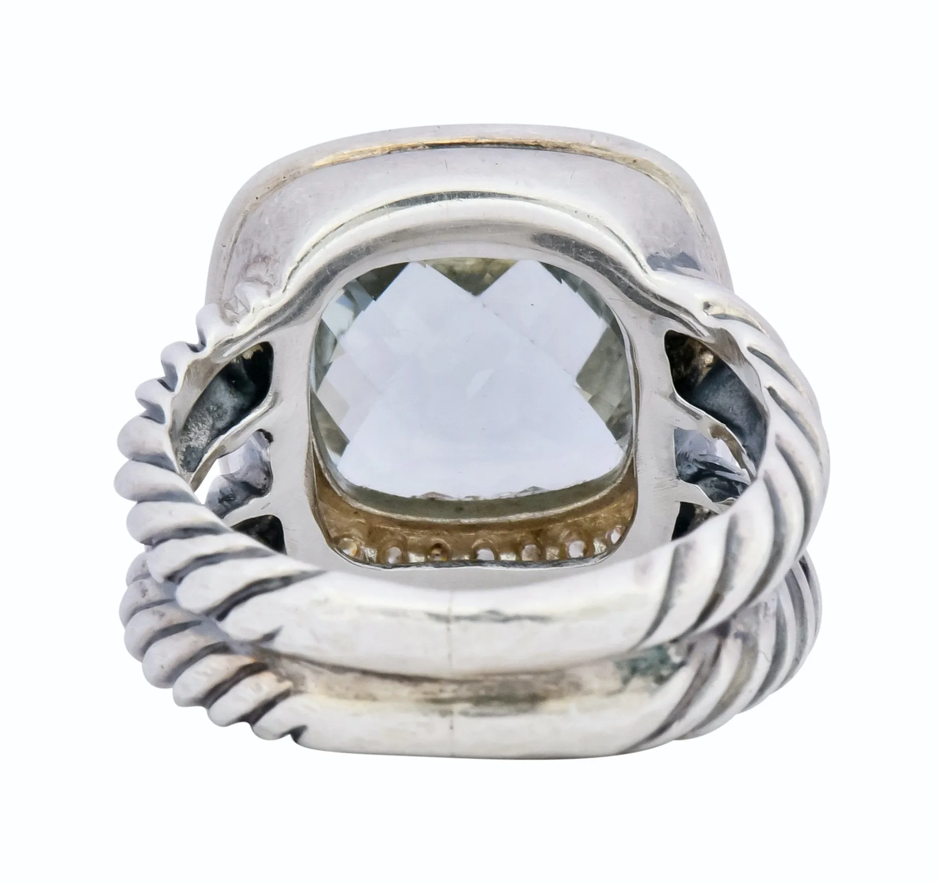 David Yurman Prasiolite Diamond Sterling Silver Albion Ring
