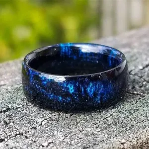 Domed Opal Fidget Women's Wedding Band
