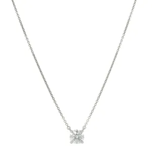 Elsa Peretti Tiffany & Co. 1990's 0.96 CTW Diamond Platinum Vintage Solitaire Station Necklace