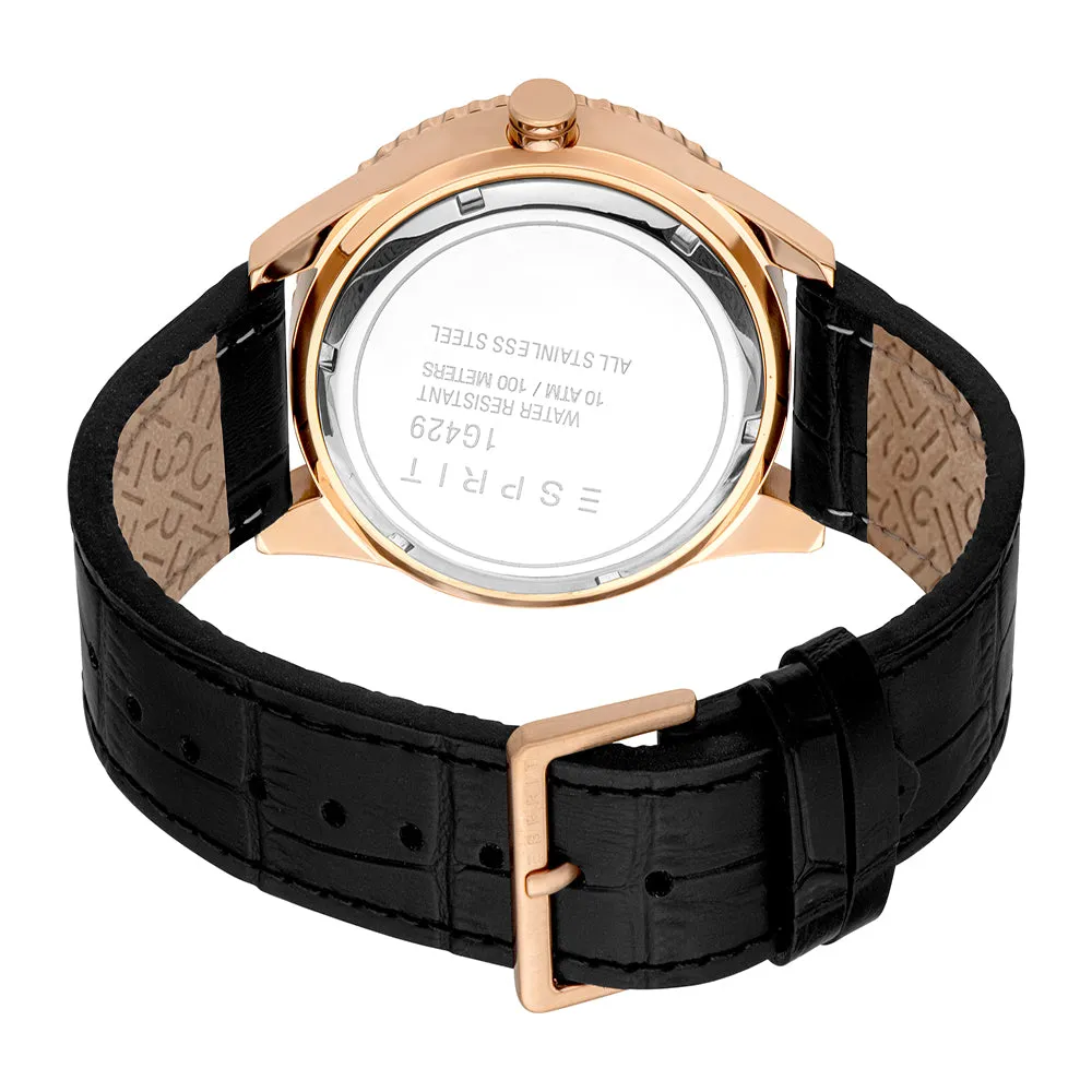Esprit Men's 45mm Waylon Fashion Black Dial Watch