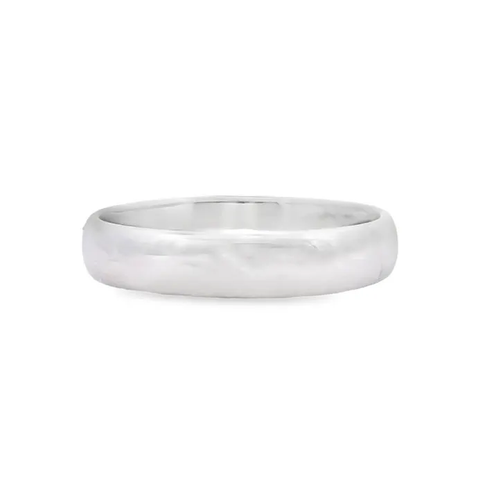 Estate 4MM Comfort Fit Wedding Band in 14K White Gold