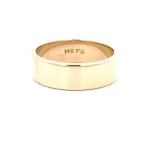 Estate 7MM Plain Wedding Band in 14K Yellow Gold