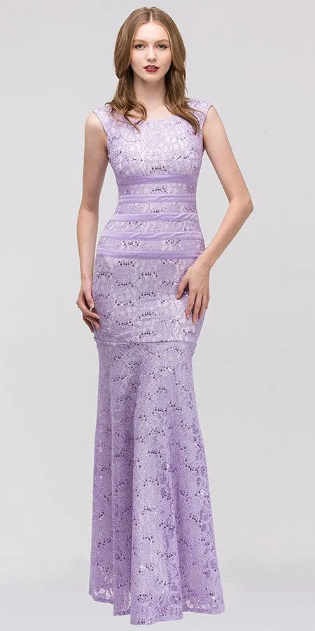 Eureka 2050 Overlay Lace Dress Mermaid Wide Strap