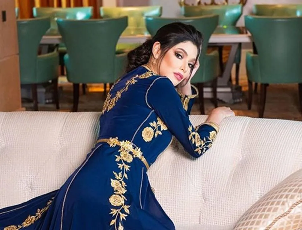 Evening Dresses Embroidery Appliques Muslim  Arabic Party Dress