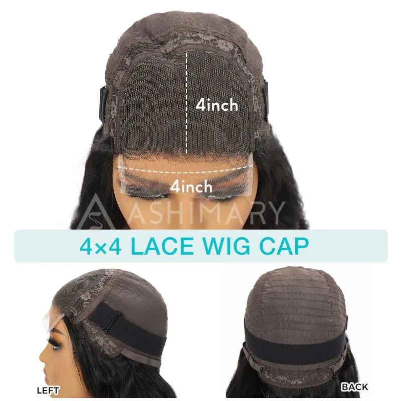 Face Framing Layers Cut Shoulder Length 4x4 Lace Frontal Bob Wig Salon Hairstyles Body Wave Human Hair