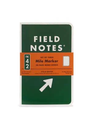 Field Notes Mile Marker 3 Pack Dot Graph Paper