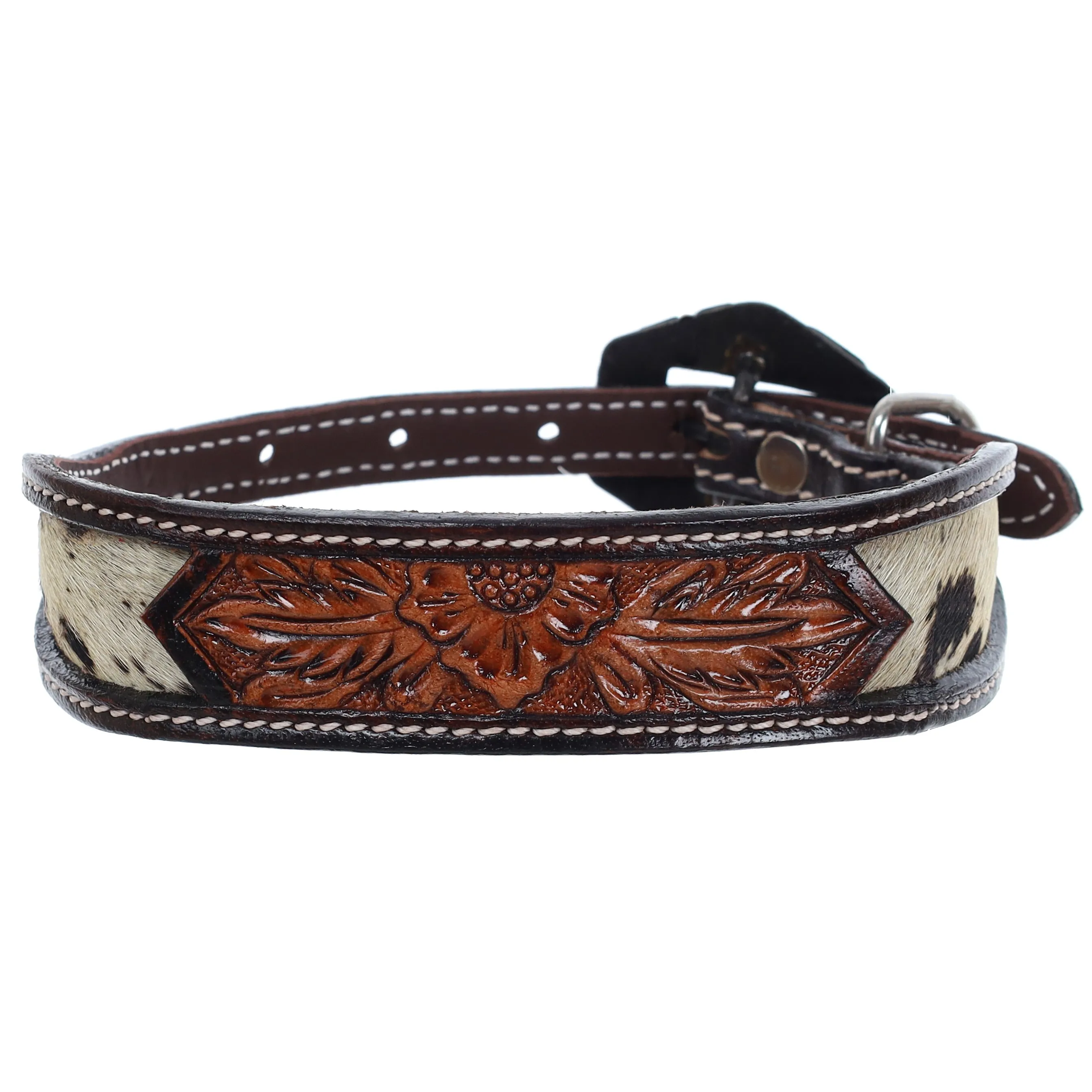 FloraHide Leather Dog Collar