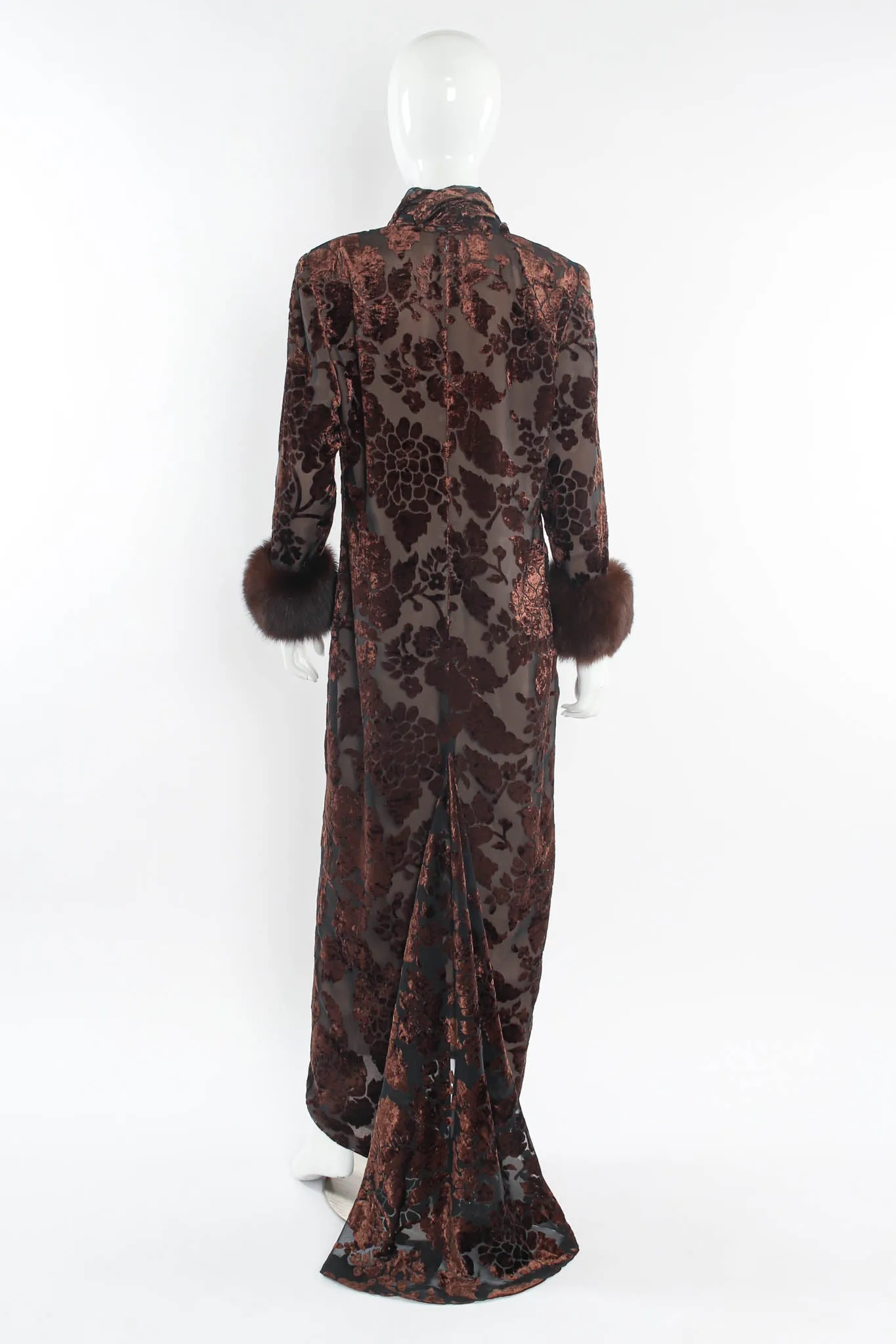 Floral Foliage Velvet Burnout Dress