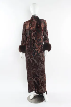 Floral Foliage Velvet Burnout Dress