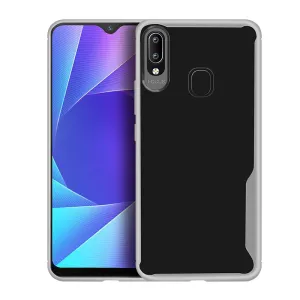 For VIVO Y95 /Y91 with fingerprint hole Ultra Slim Translucent Non-slip Shockproof TPU Back Cover  Transparent White