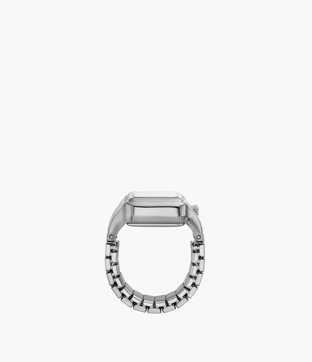 Fossil clock ring raquel 14mm silver quartz steel ES5344