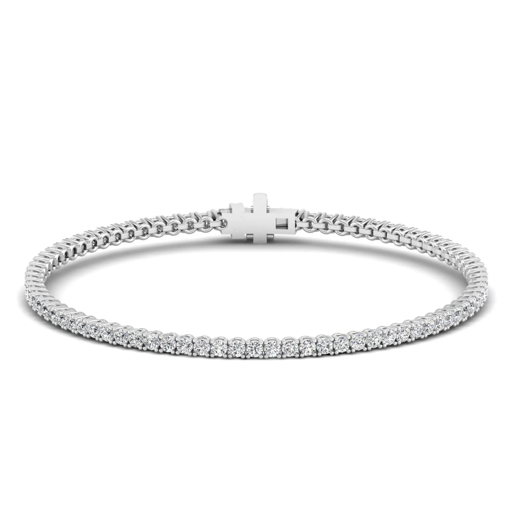 Four Prong Round Classic Tennis Bracelet