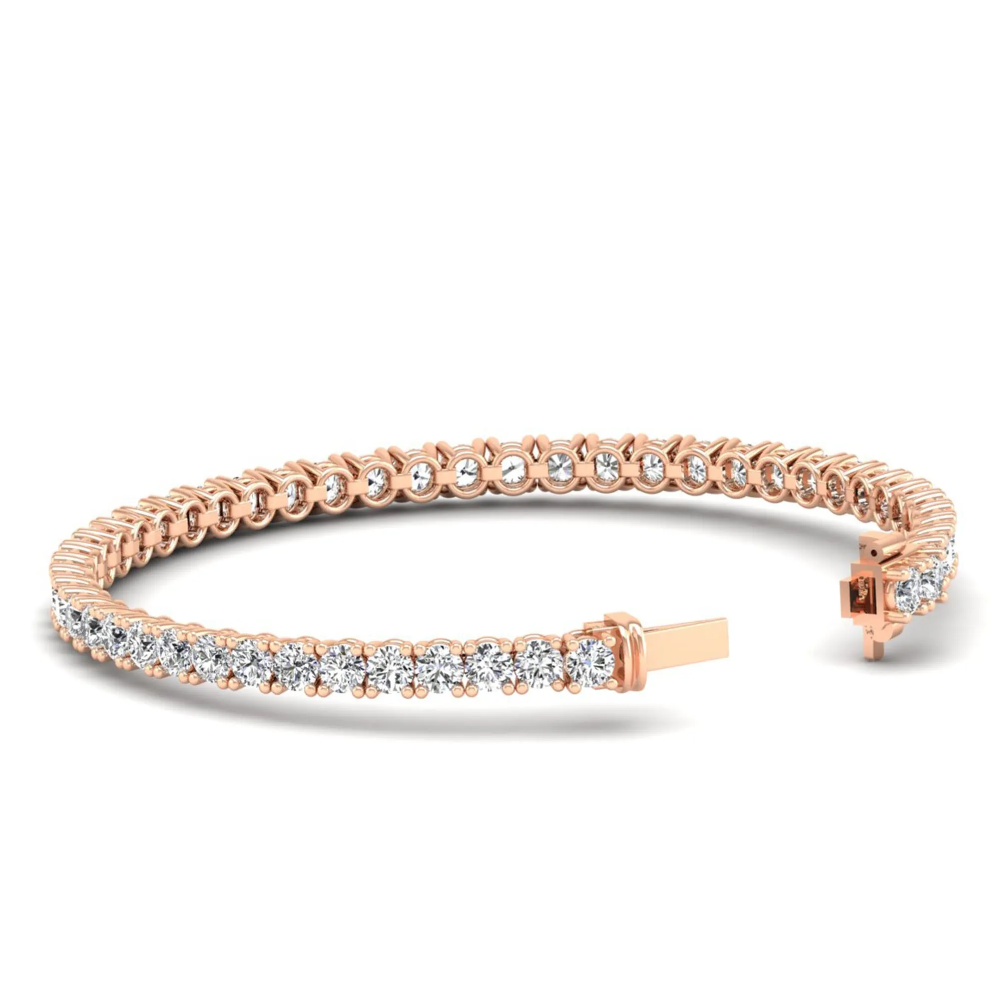 Four Prong Round Classic Tennis Bracelet