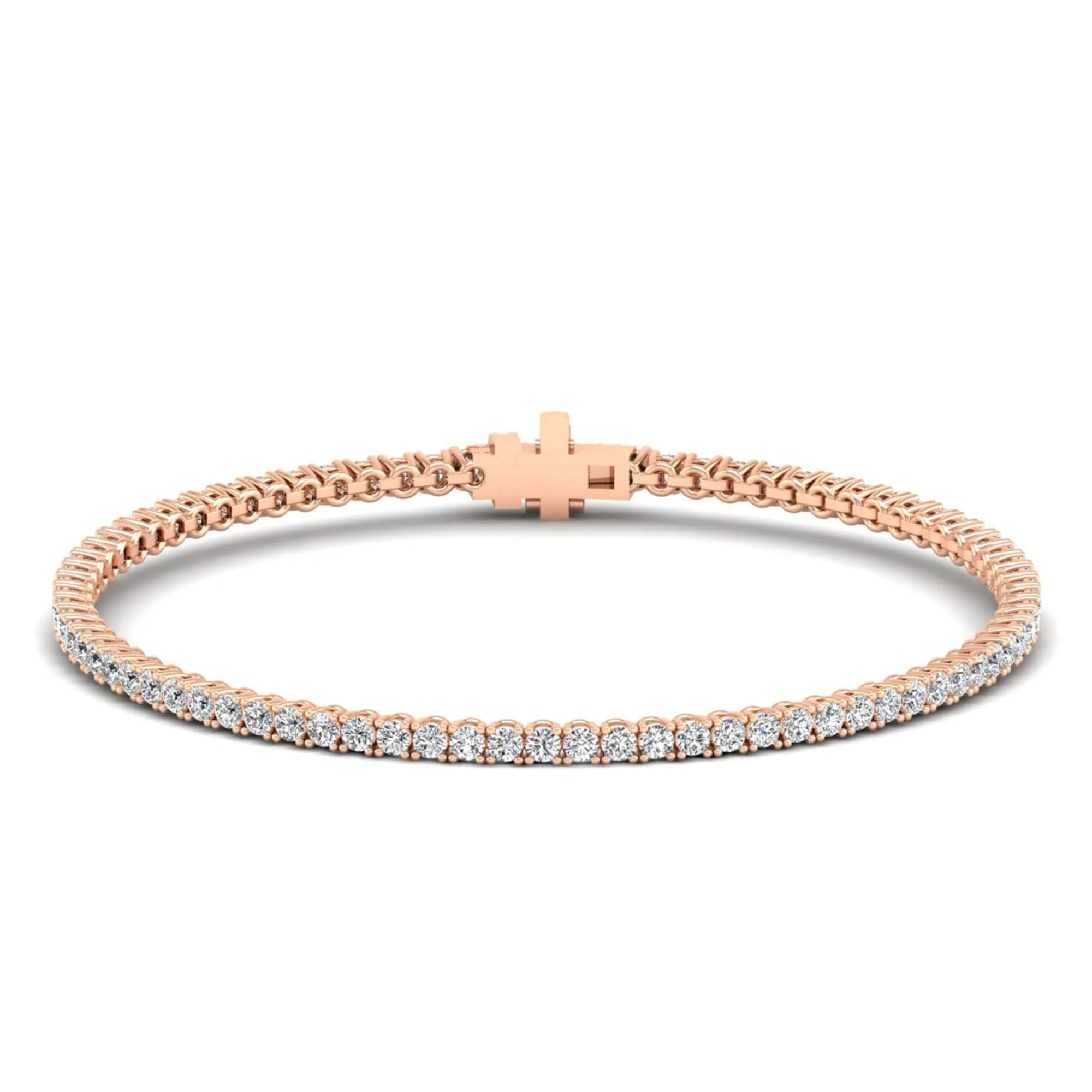 Four Prong Round Classic Tennis Bracelet