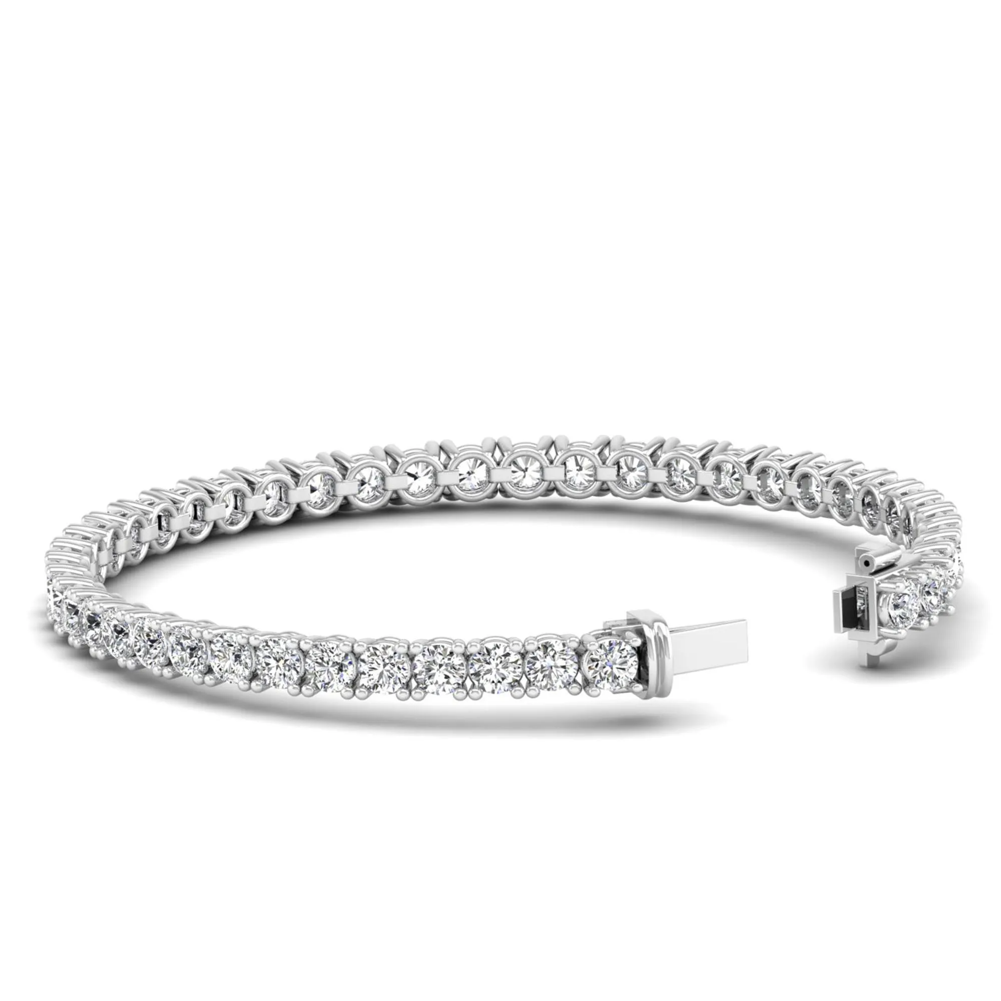 Four Prong Round Classic Tennis Bracelet