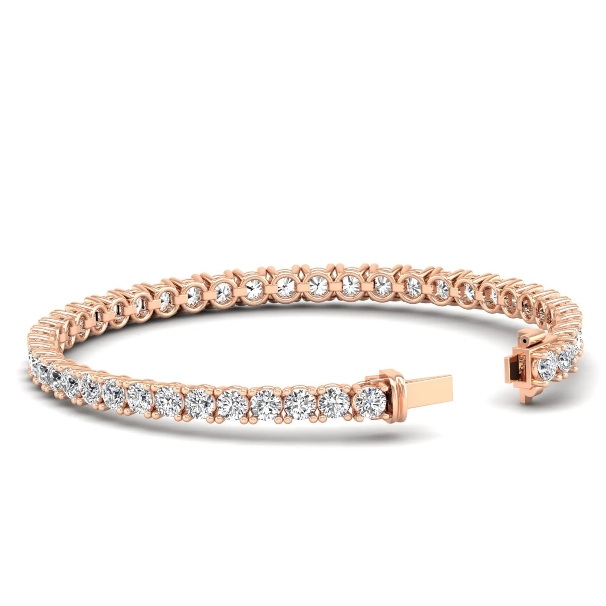 Four Prong Round Classic Tennis Bracelet