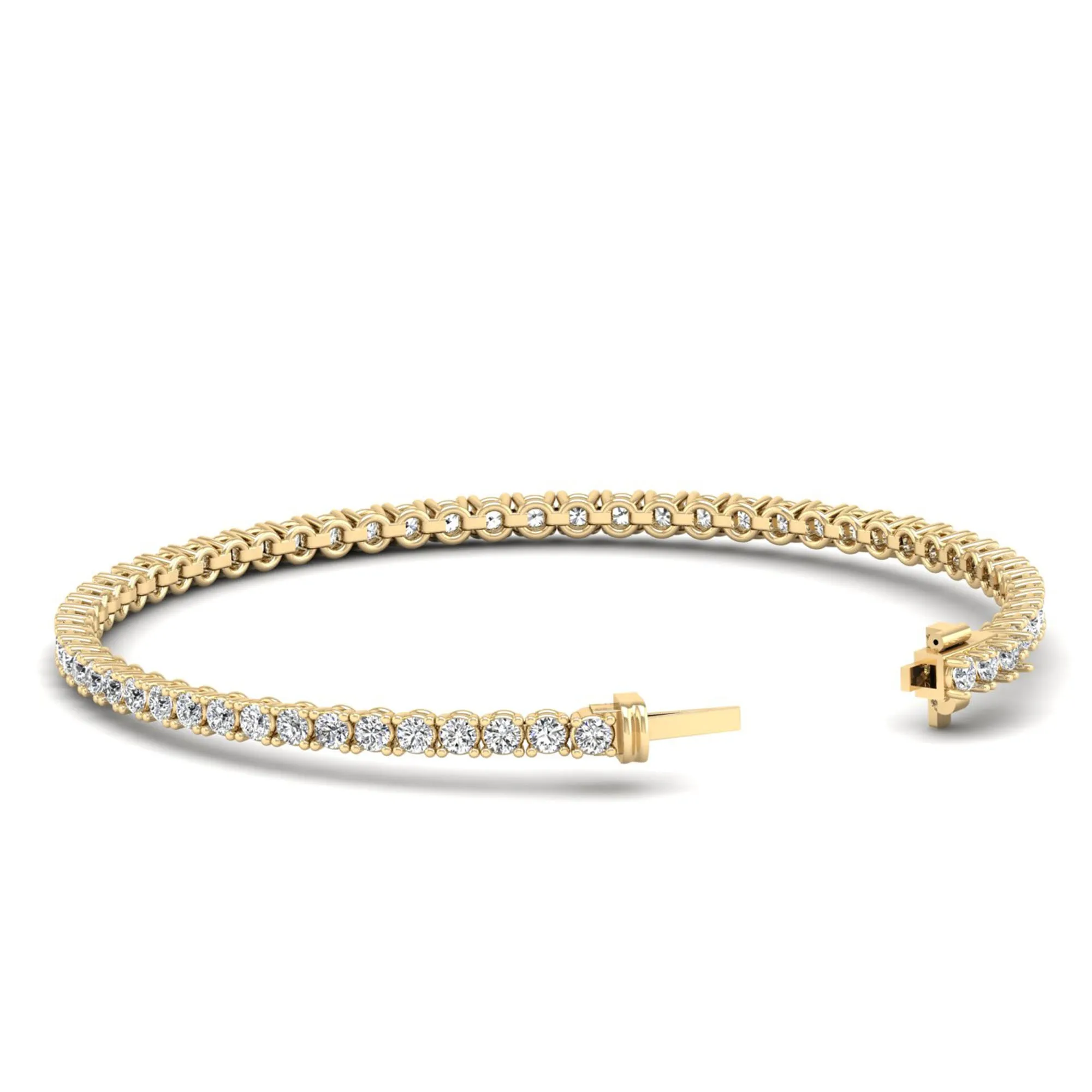 Four Prong Round Classic Tennis Bracelet