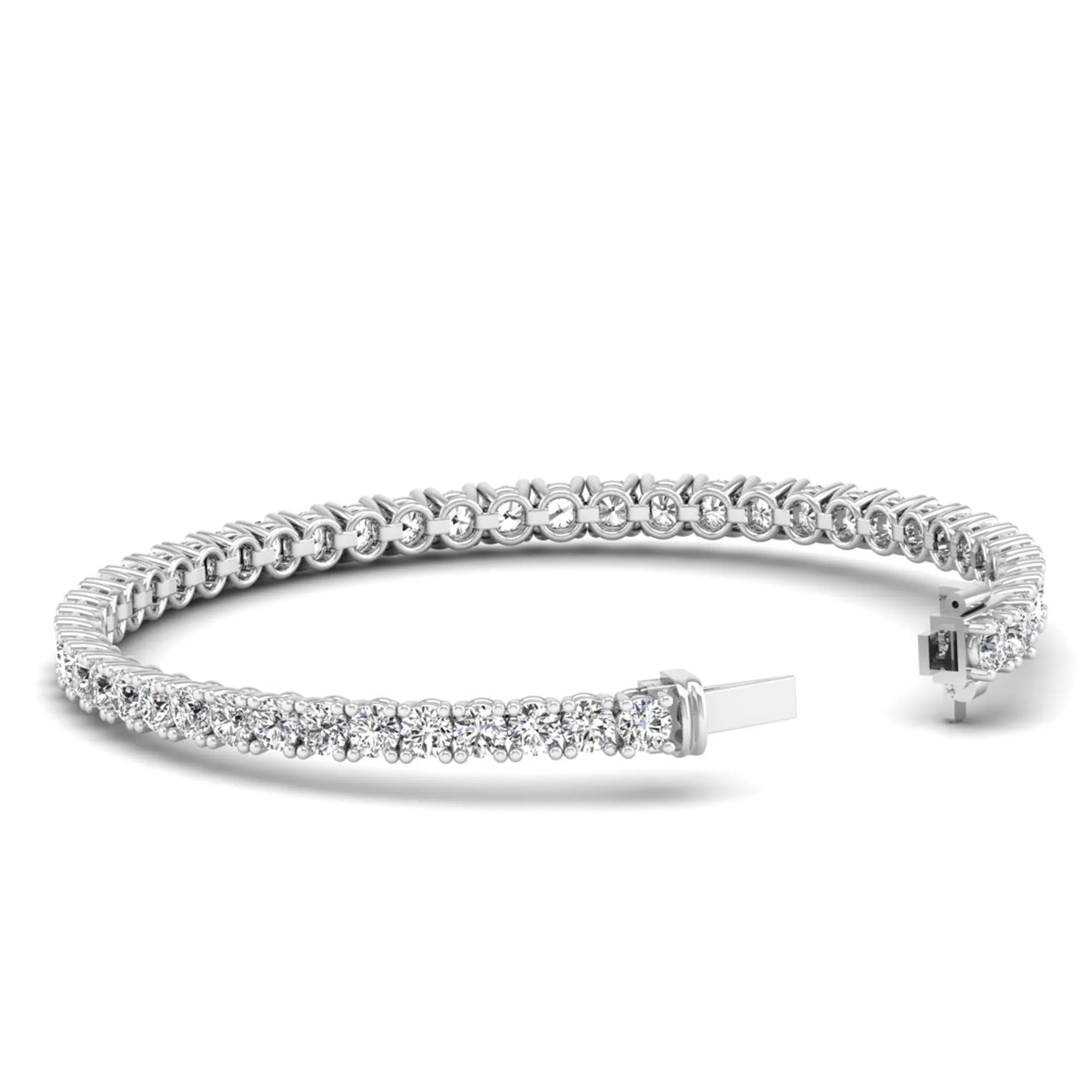 Four Prong Round Classic Tennis Bracelet