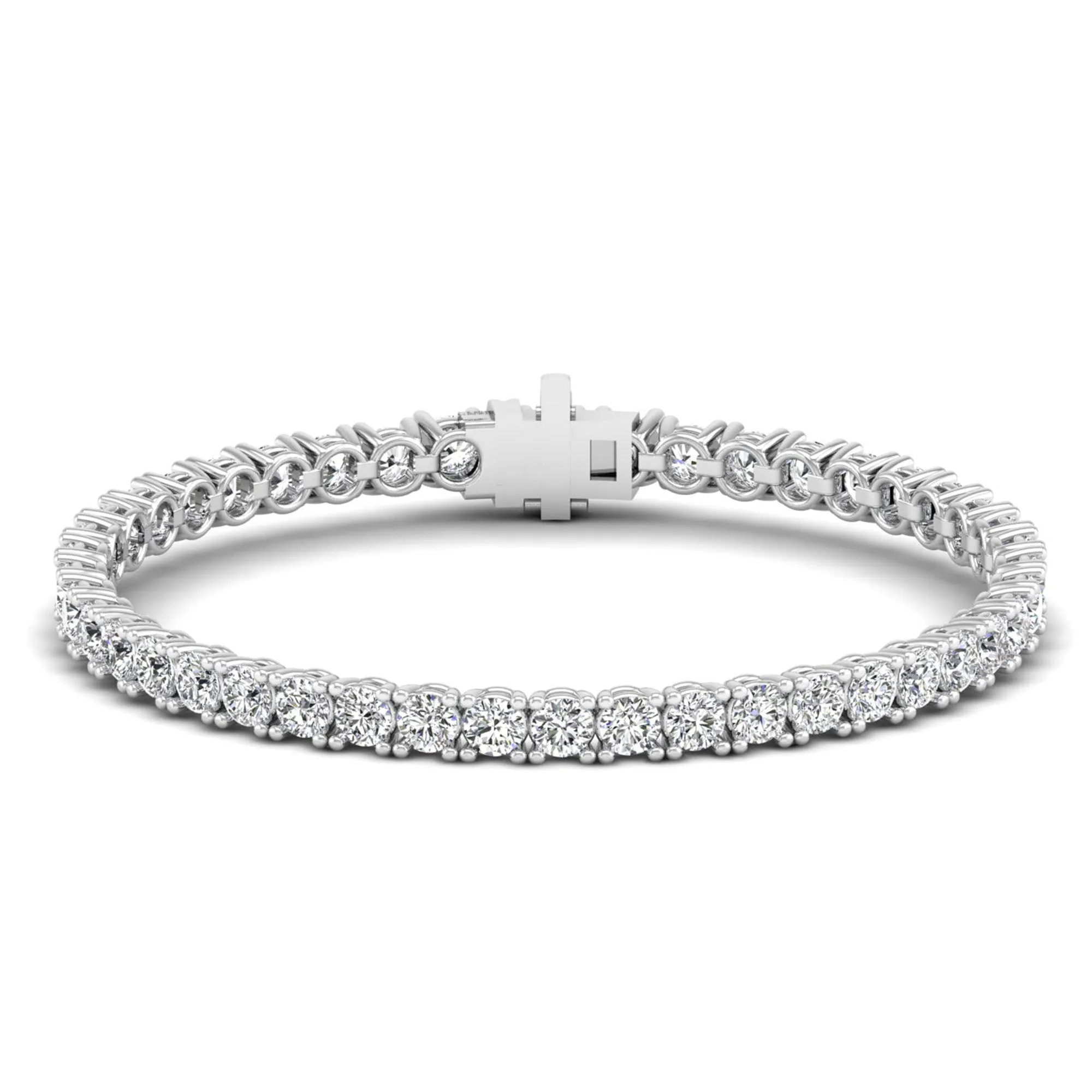 Four Prong Round Classic Tennis Bracelet