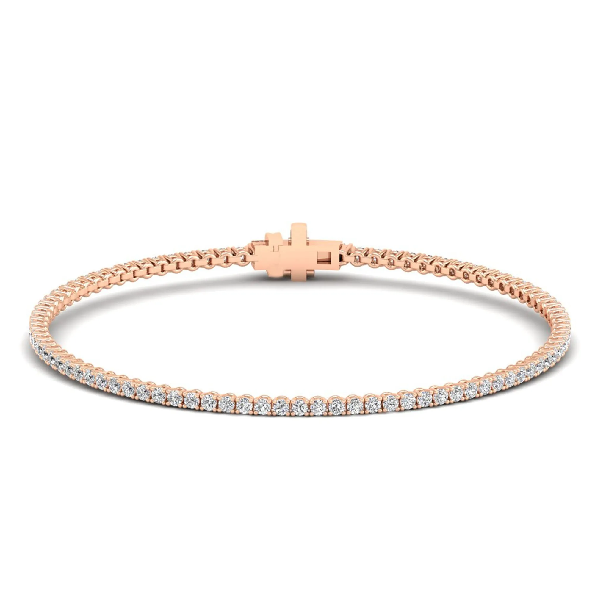 Four Prong Round Classic Tennis Bracelet