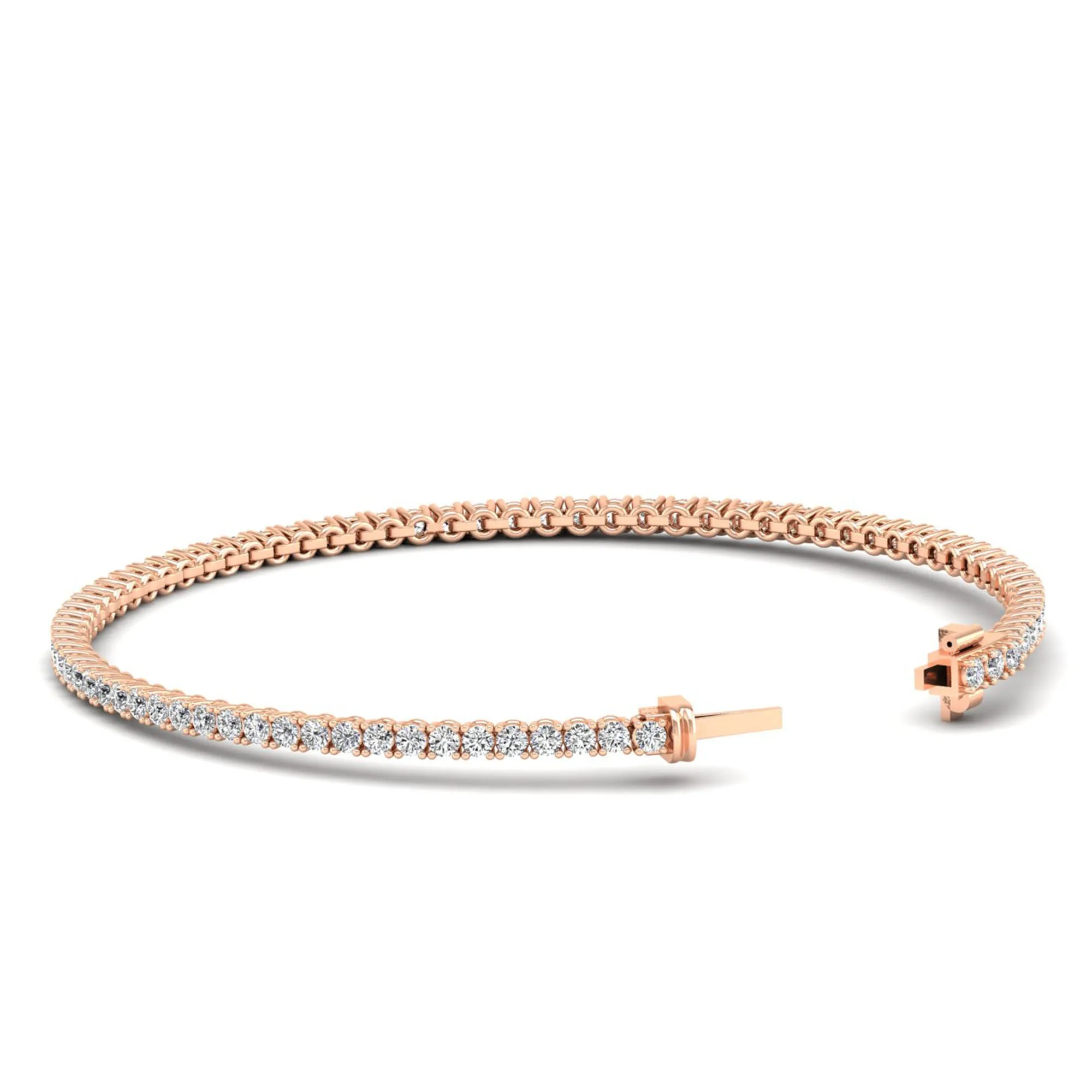 Four Prong Round Classic Tennis Bracelet