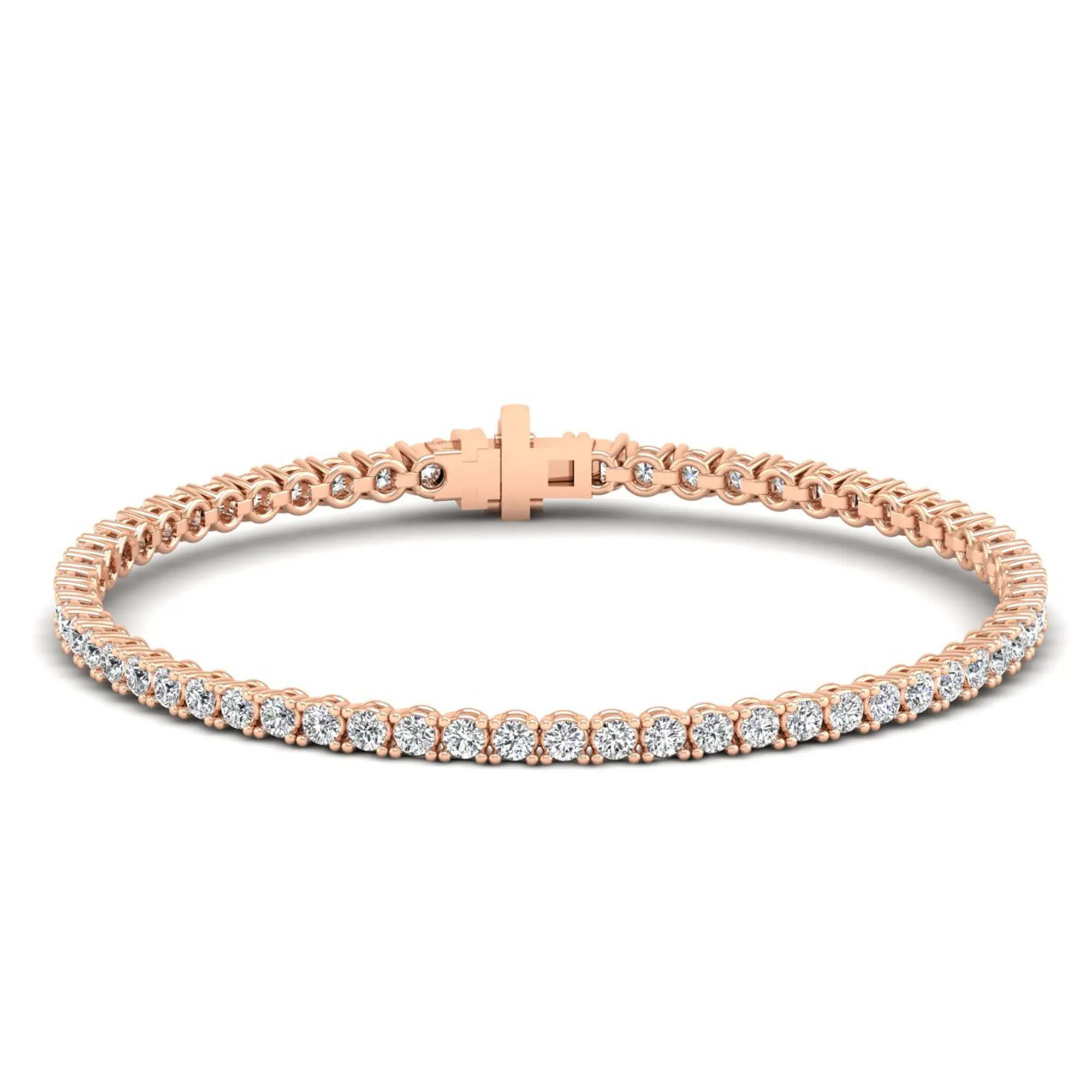 Four Prong Round Classic Tennis Bracelet