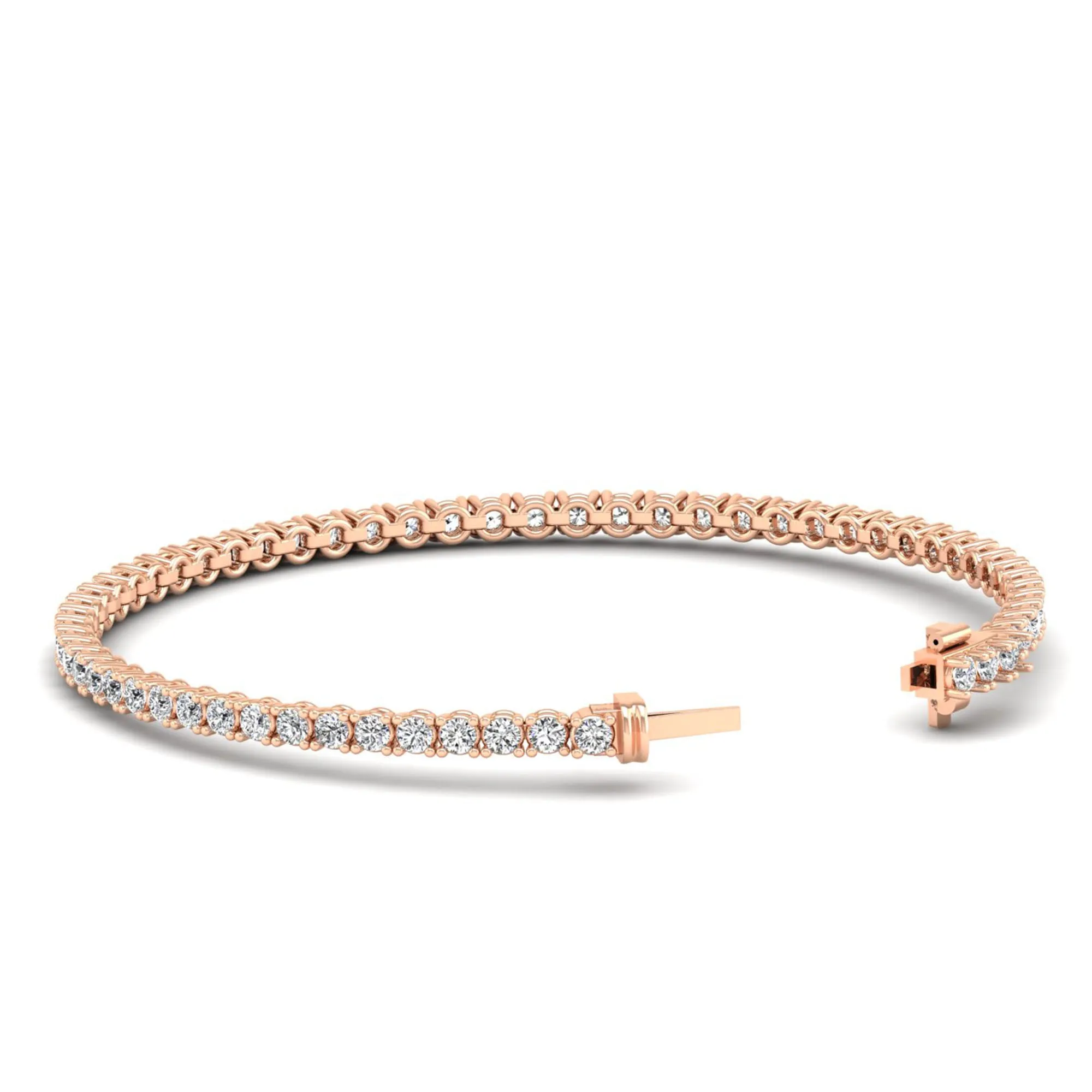Four Prong Round Classic Tennis Bracelet