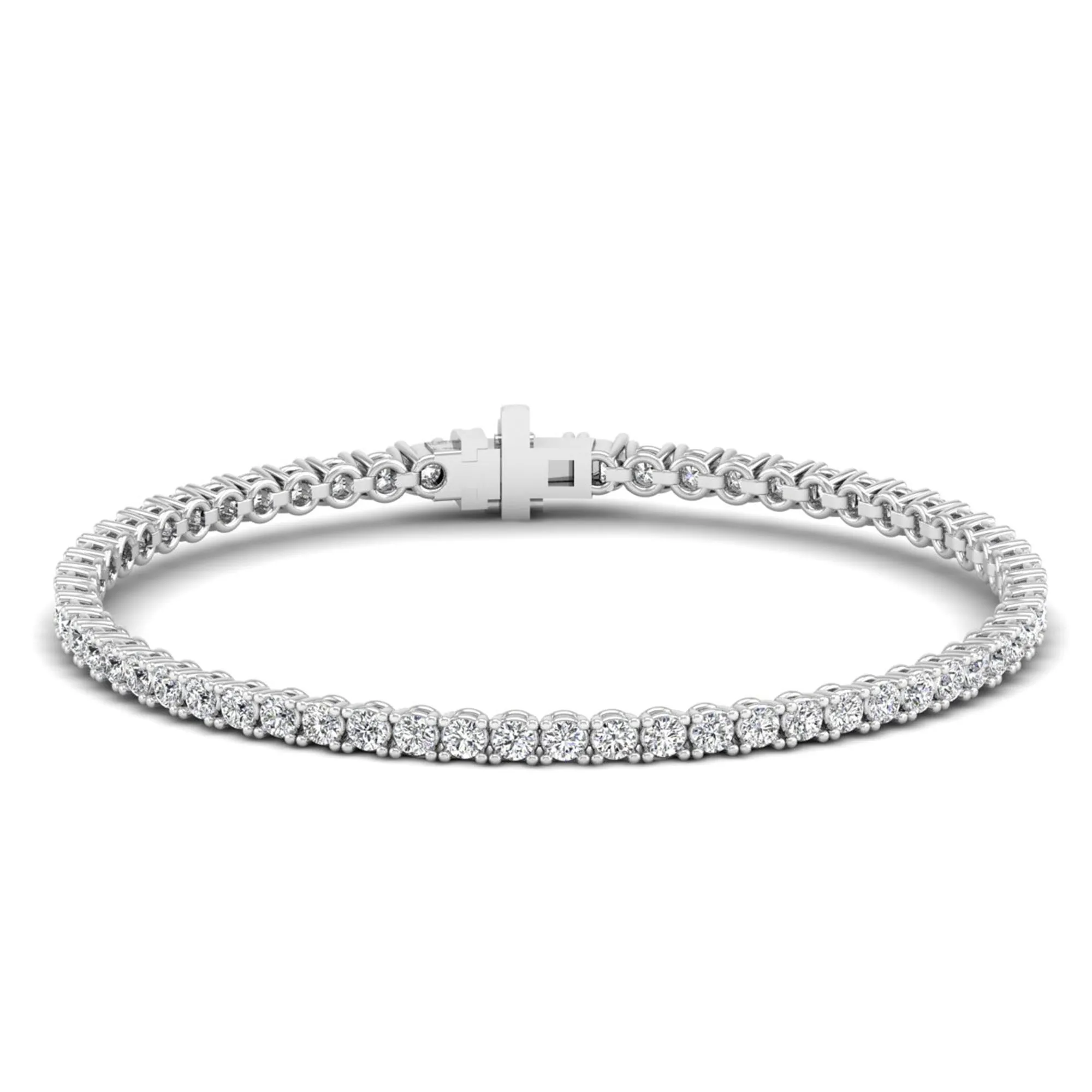Four Prong Round Classic Tennis Bracelet