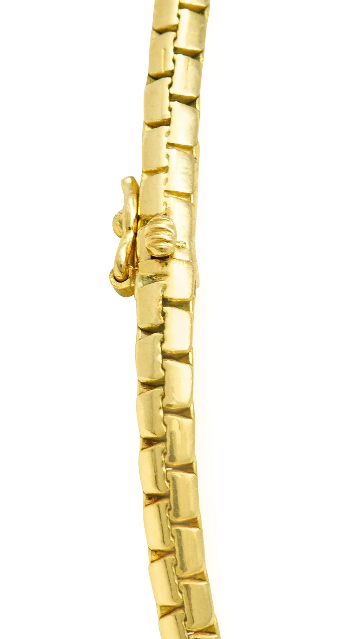 French Ruby Diamond 18 Karat Yellow Gold Collar Necklace