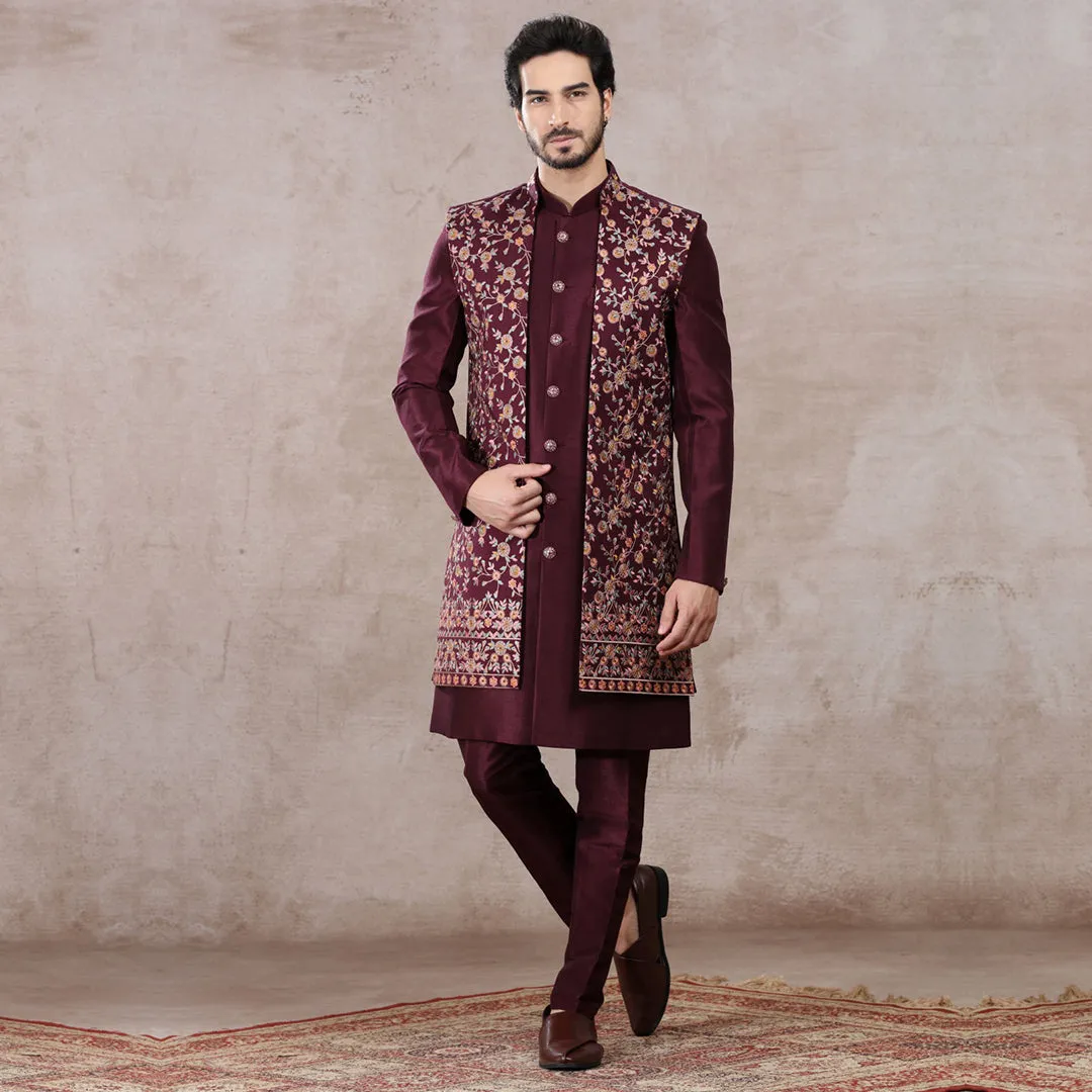 Garnet Twilight Indo-Western for Men