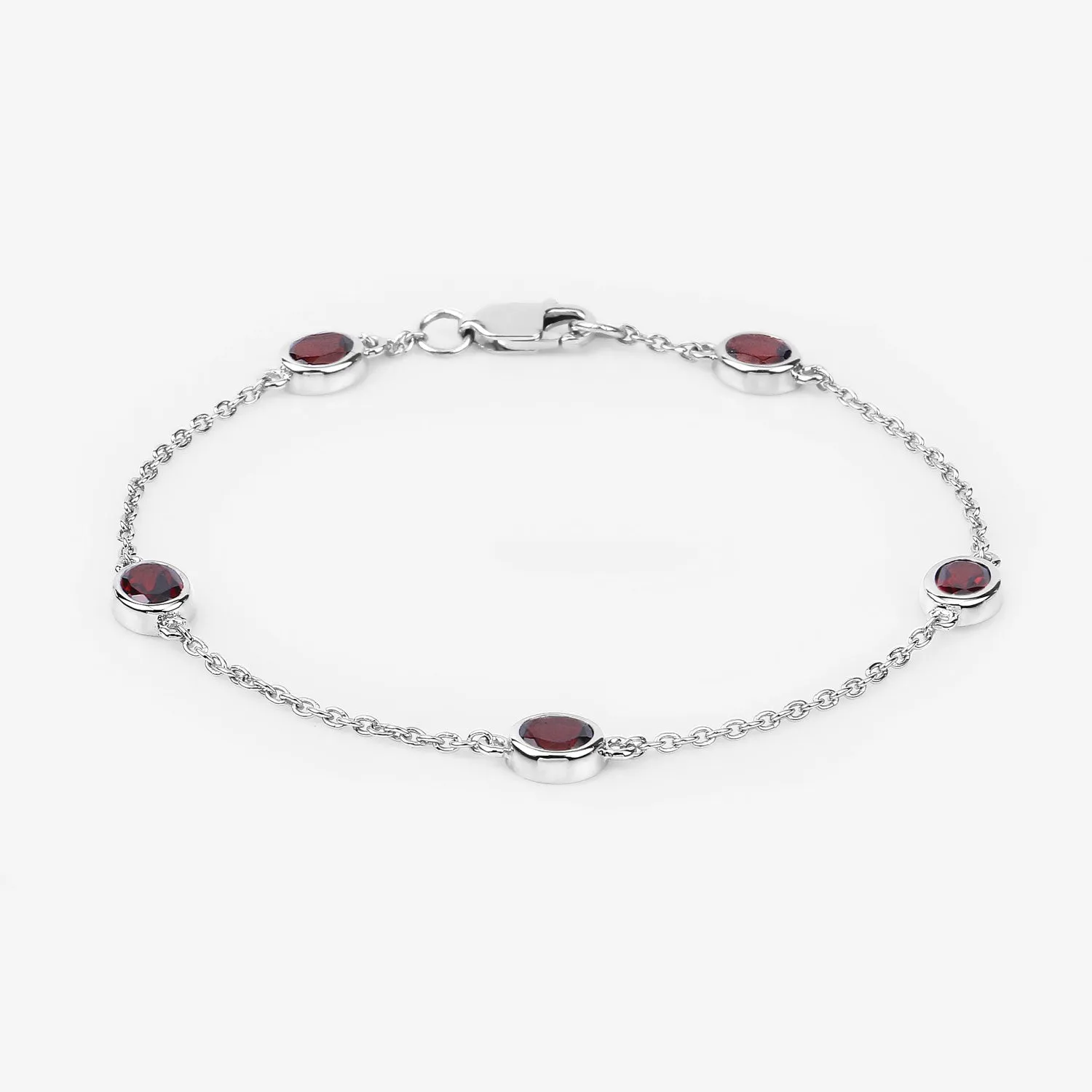 Genuine Garnet By The Yard Dainty Bracelet