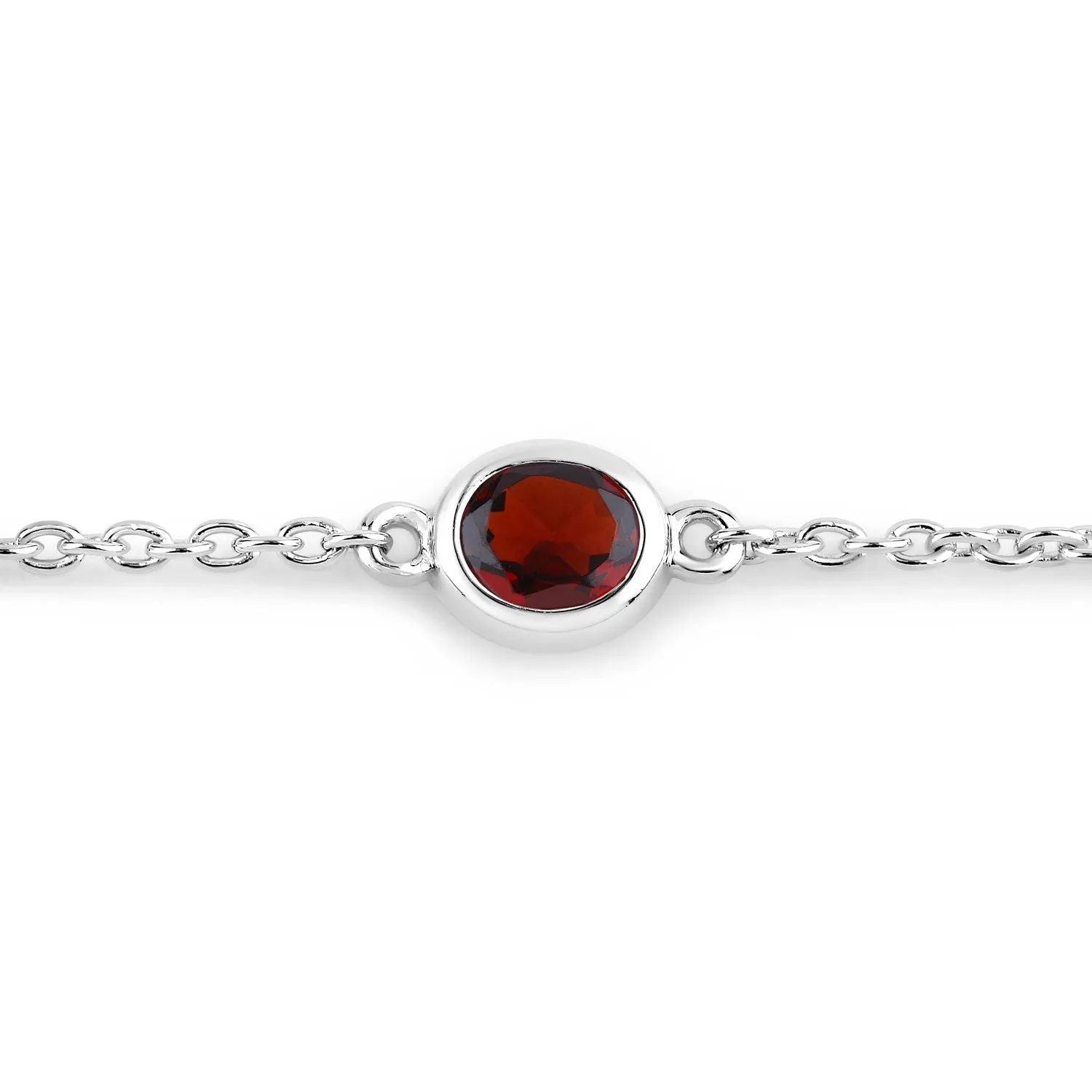 Genuine Garnet By The Yard Dainty Bracelet