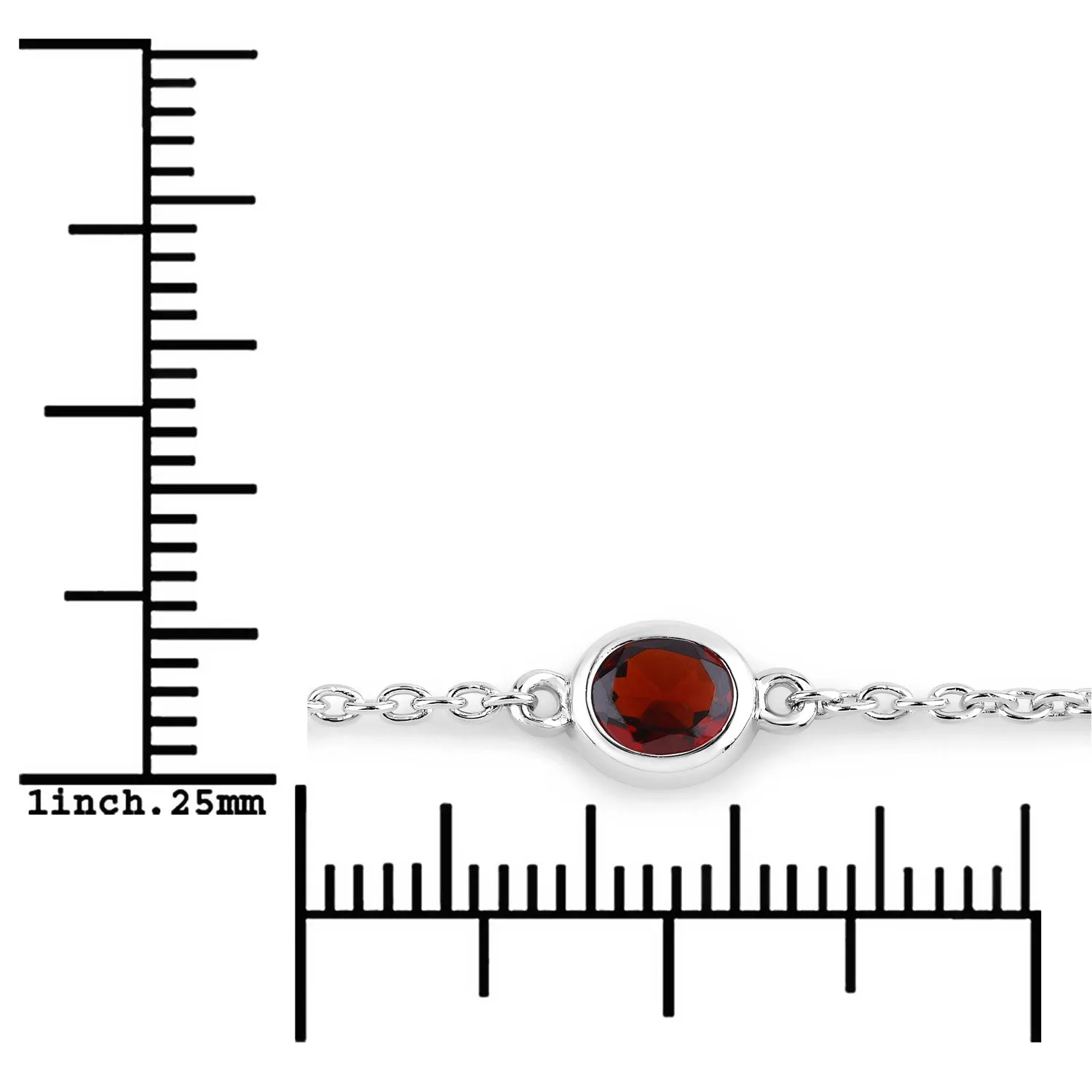 Genuine Garnet By The Yard Dainty Bracelet