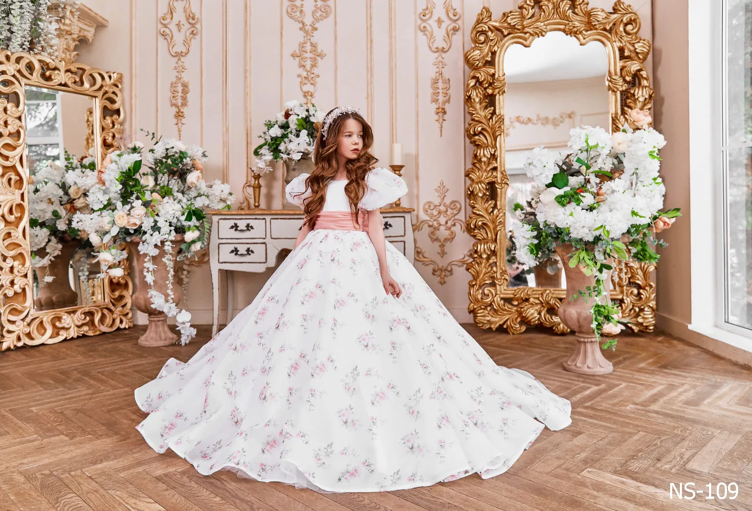 Girl Spring Dress with Sash