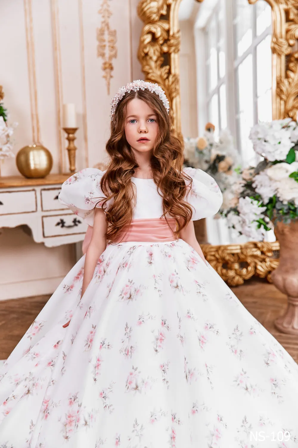 Girl Spring Dress with Sash