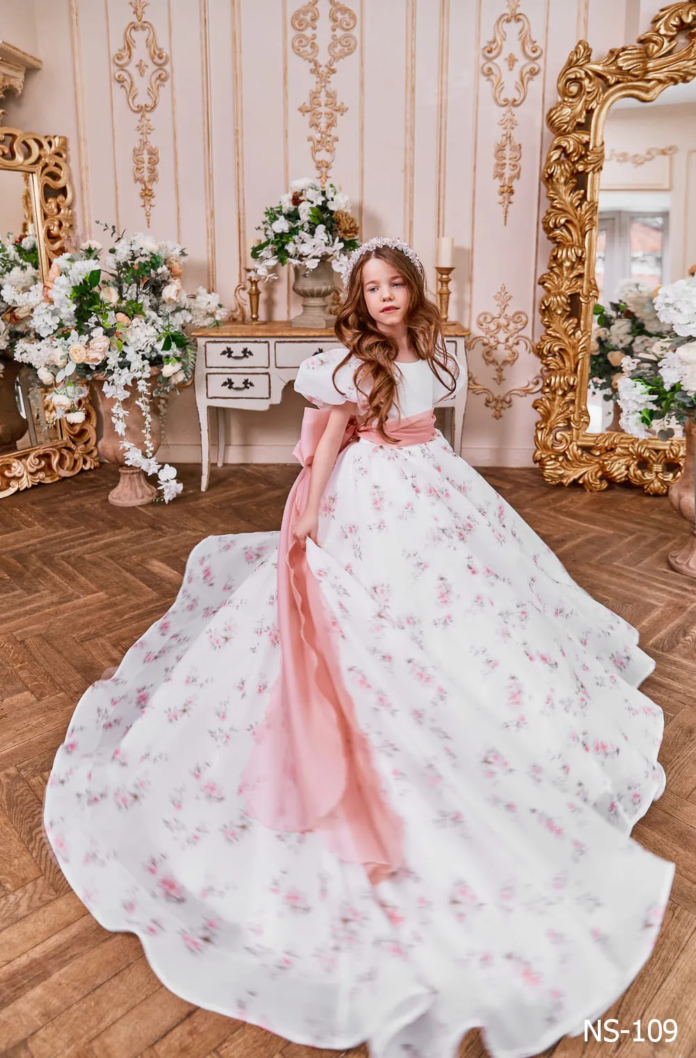 Girl Spring Dress with Sash