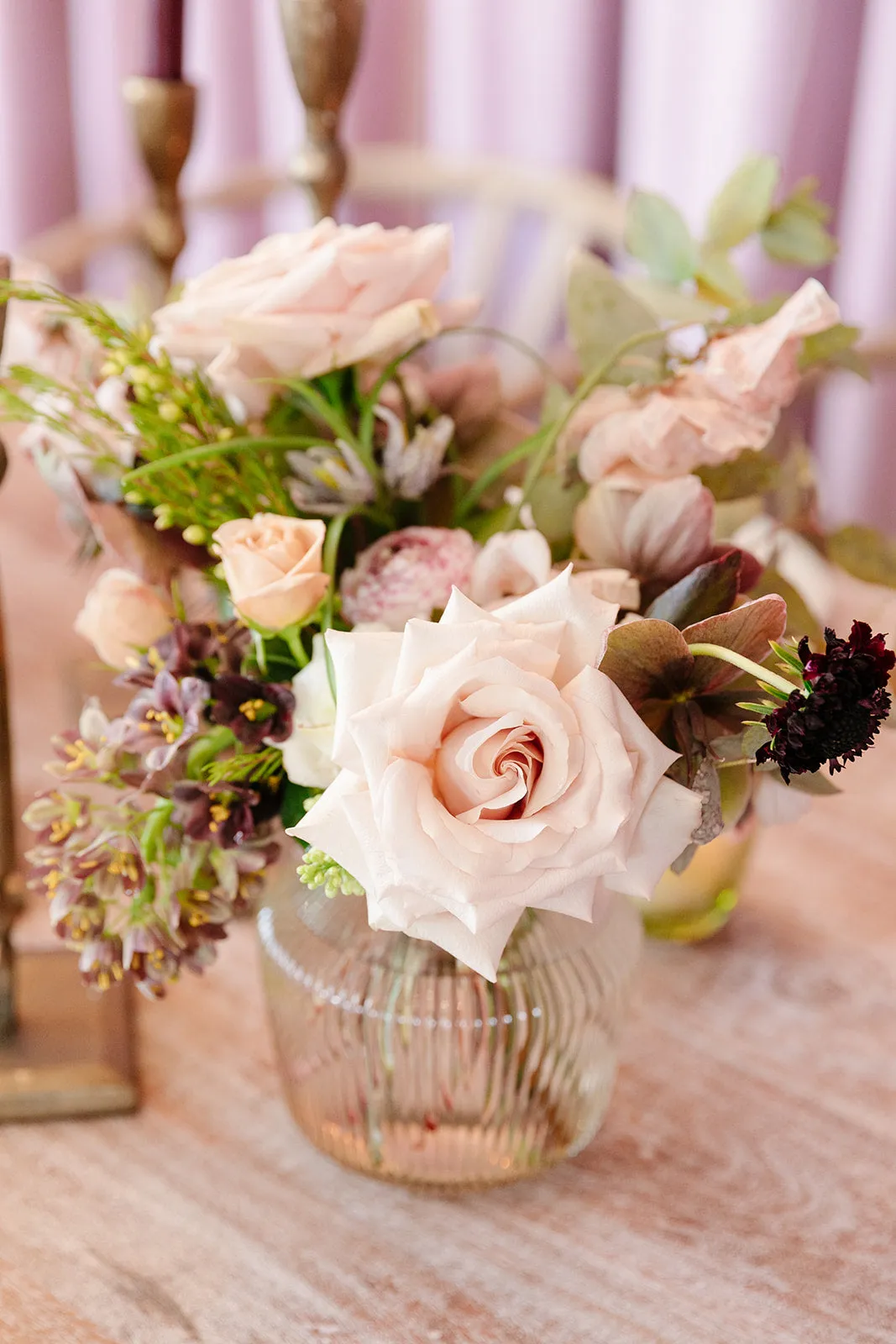 G'old Hollywood Petite Pleated Glass Centerpiece