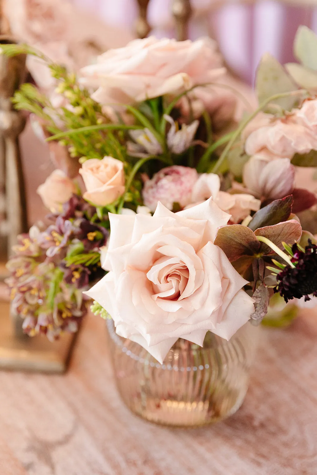 G'old Hollywood Petite Pleated Glass Centerpiece