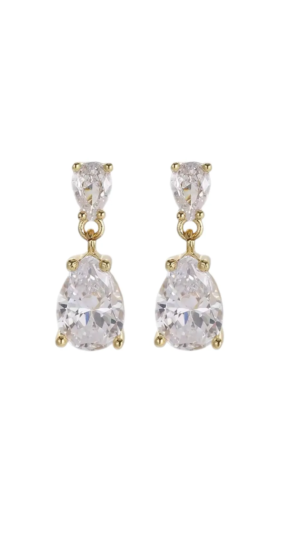 Golden Teardrop Trio 17.6 Carat Diamontage™ Earrings