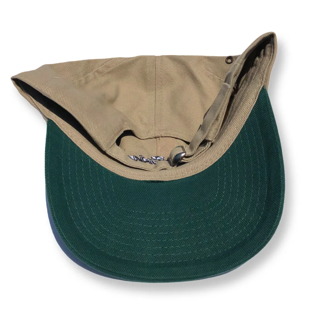 green/tan two-tone hat