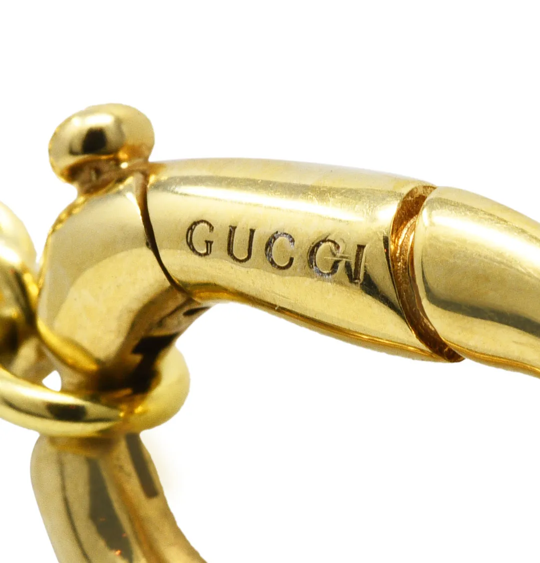 Gucci 18 Karat Gold Bamboo Link Station Necklace
