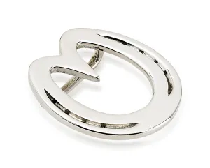 Heart Bar Shoe Belt Buckle, Sterling Silver