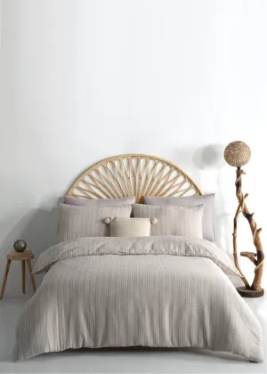 Hygge Vintage Duvet Cover Set - Opal Grey DOUBLE SIZE