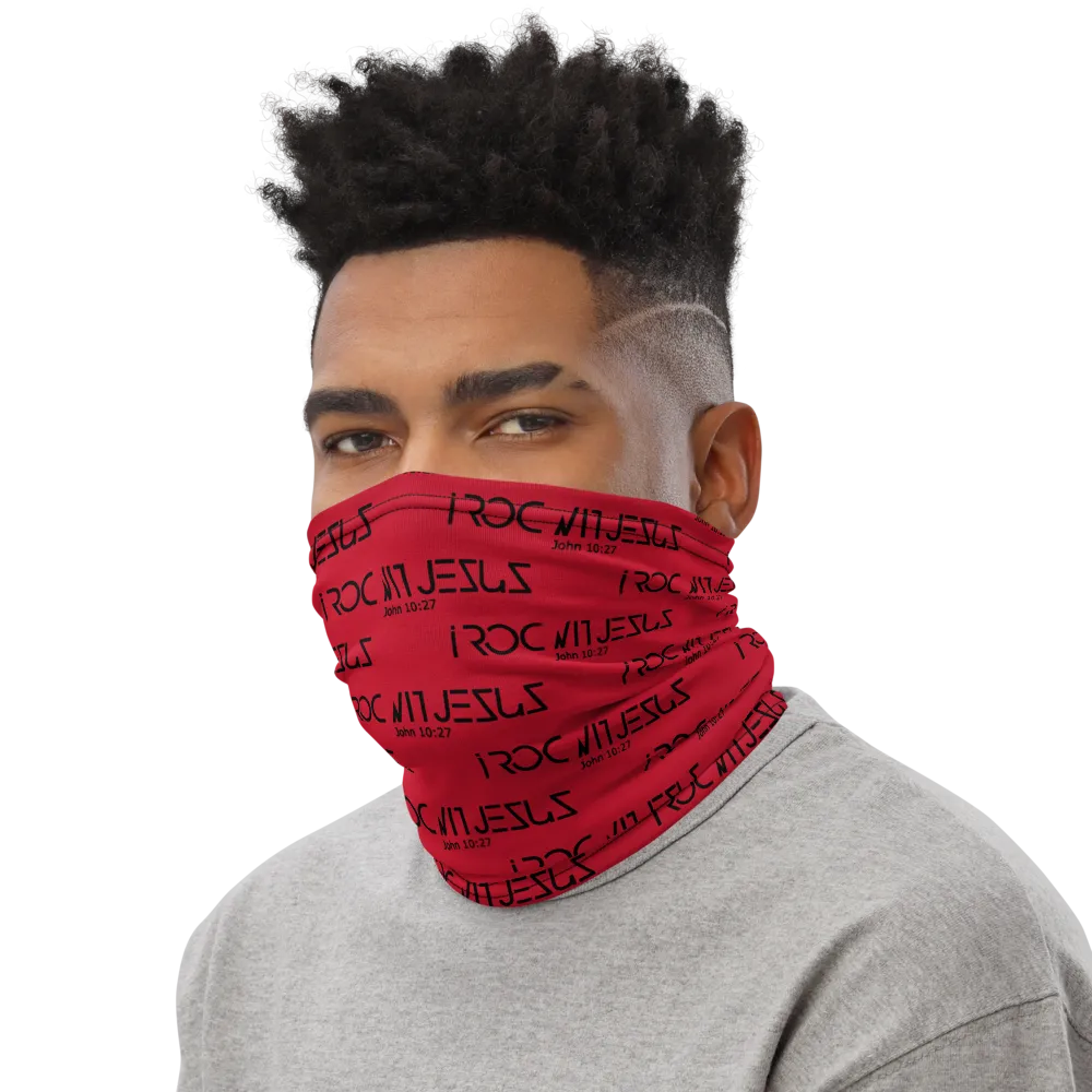 i ROC WIT JESUS Red/Blk Neck Gaiter