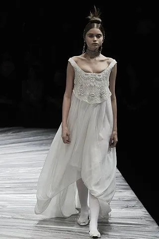 Important Fall 2008 Alexander McQueen Runway Dress Look 40 Silk Chiffon Dress