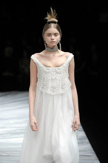 Important Fall 2008 Alexander McQueen Runway Dress Look 40 Silk Chiffon Dress