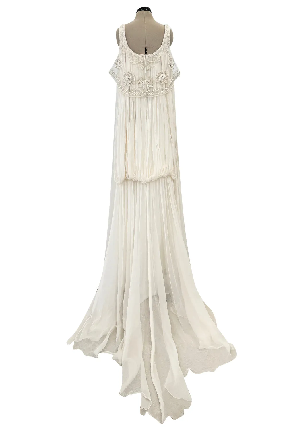 Important Fall 2008 Alexander McQueen Runway Dress Look 40 Silk Chiffon Dress