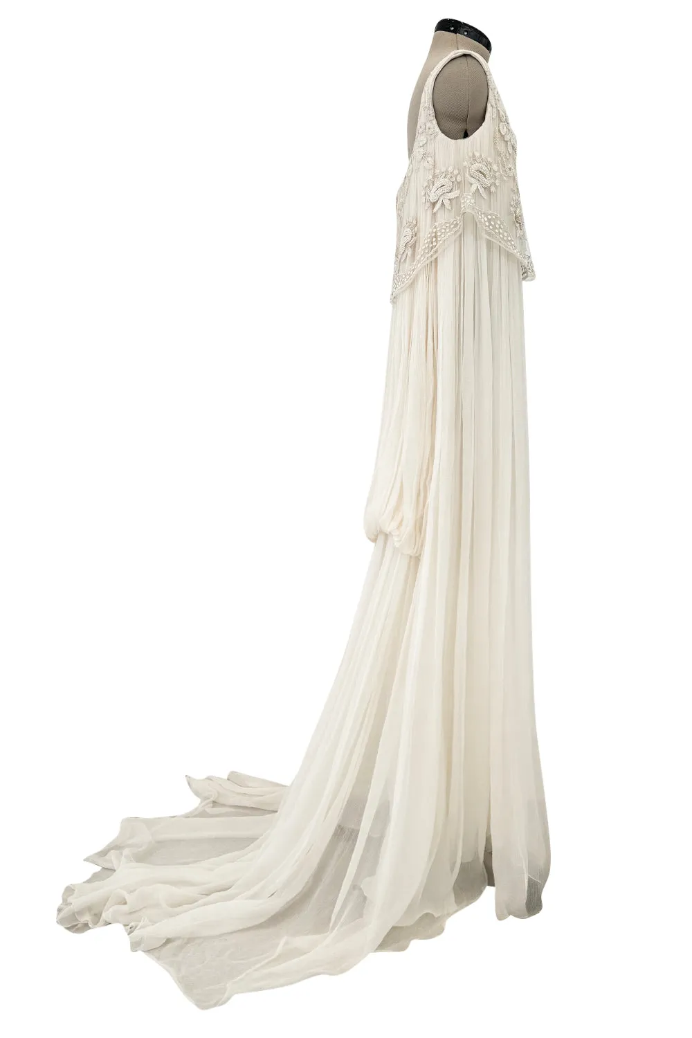 Important Fall 2008 Alexander McQueen Runway Dress Look 40 Silk Chiffon Dress