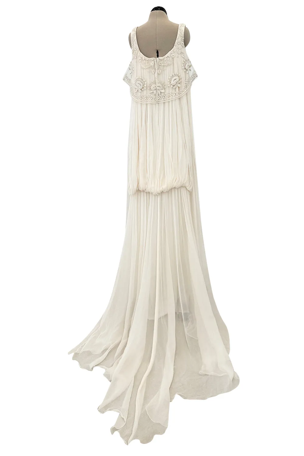 Important Fall 2008 Alexander McQueen Runway Dress Look 40 Silk Chiffon Dress